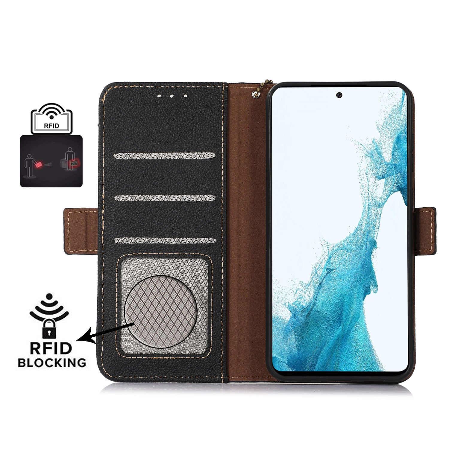 TJ For Google Pixel 9 Case RFID Blocking Genuine Cow Leather Flip Phone Cover TJ For Google Pixel 9 Case RFID Blocking Genuine Cow Leather Flip Phone Cover
